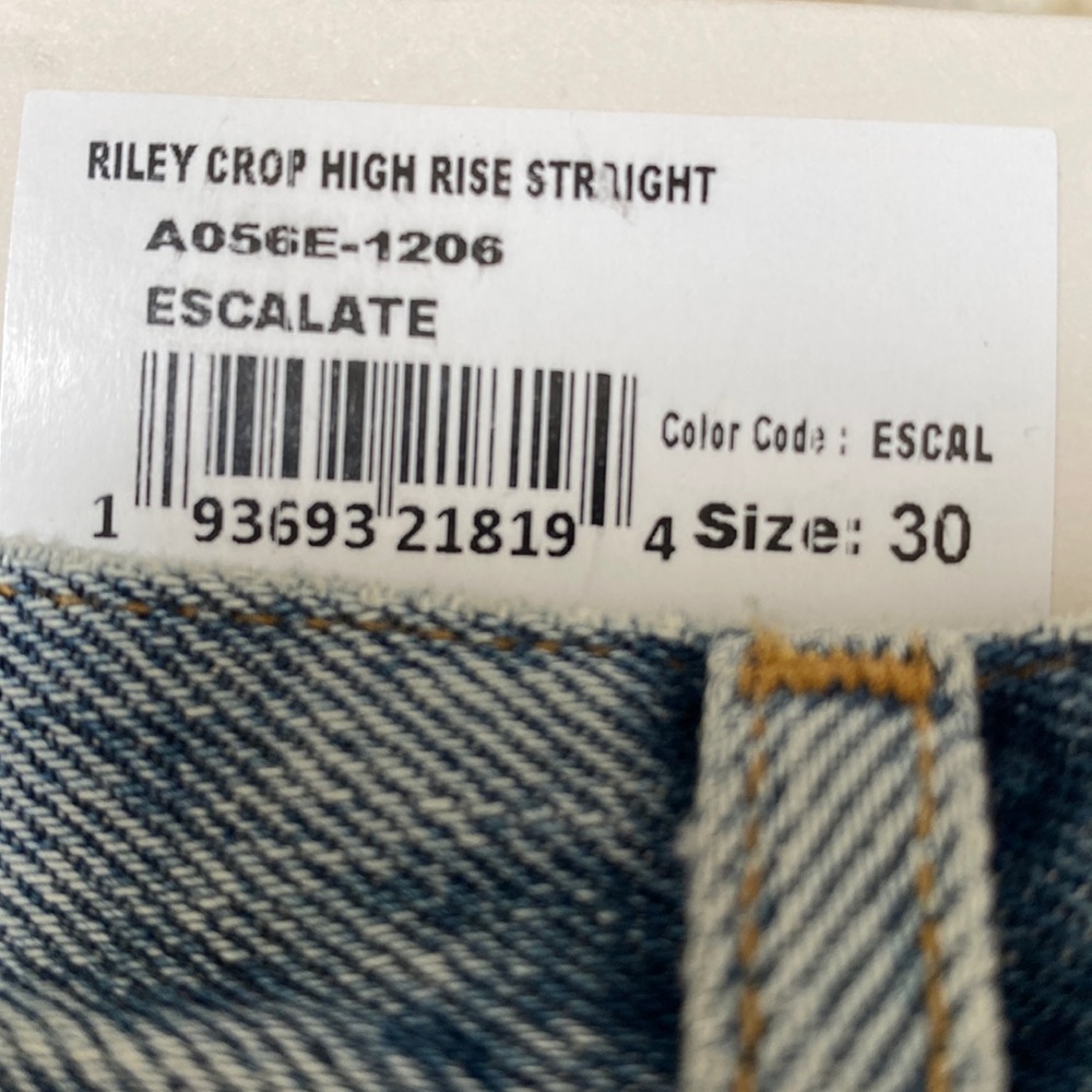 Agolde Riley High Rise Straight Crop Size 30 - Picture 5 of 7